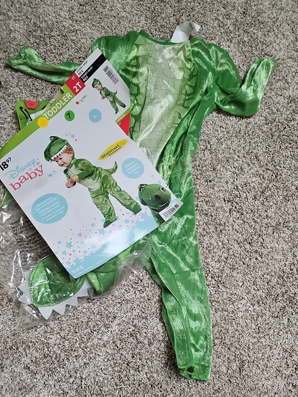Disney Green Baby Dinosaur Costume Rex